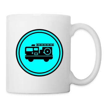 Voiture de pompiers - Mug blanc - blanc - Droite