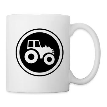 Traktor Symbol - Tasse - Weiß - Rechts