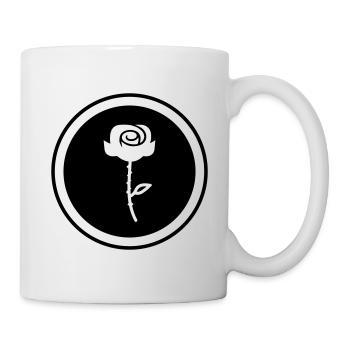 Symbole de la rose - Mug blanc - blanc - Droite