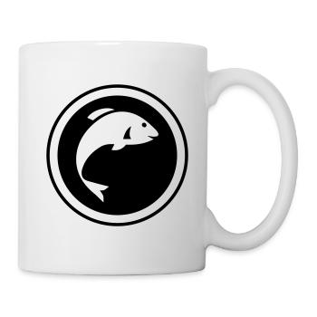 Symbole du poisson - Mug blanc - blanc - Droite