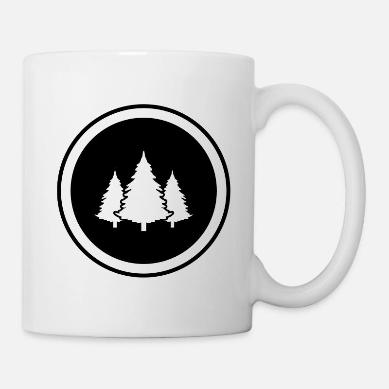 Baum Wald Tanne - Tasse - Weiß