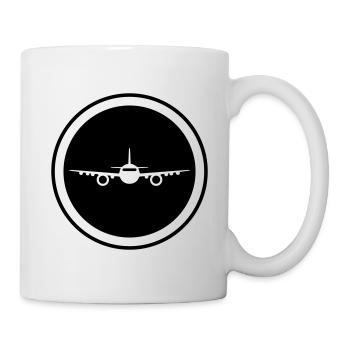 Icône d’avion - Mug blanc - blanc - Droite