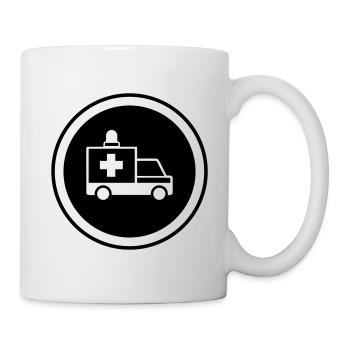 Krankenwagen Ambulance - Tasse - Weiß - Rechts
