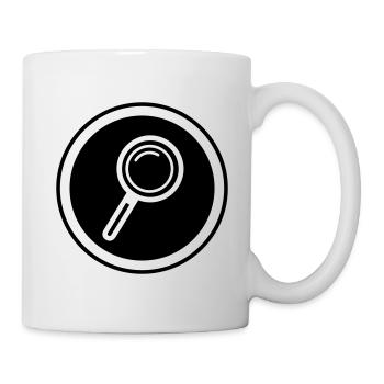 Lupe Symbol - Tasse - Weiß - Rechts