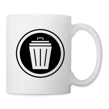 Icône de la poubelle - Mug blanc - blanc - Droite
