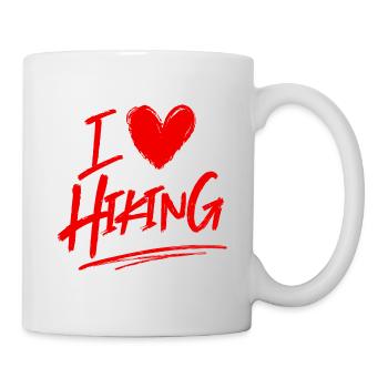 Ich liebe Hiking - Tasse - Weiß - Rechts