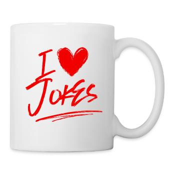 Ich liebe Witze - Tasse - Weiß - Rechts