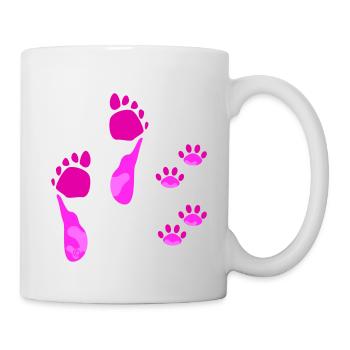 ❤ Chiens & Chats Partenaires Chemises & Accessoires ROSE - Mug blanc - blanc - Droite