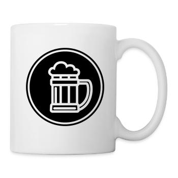Icône de l’icône de la bière - Mug blanc - blanc - Droite
