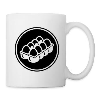 Eier symbol - Tasse - Weiß - Rechts