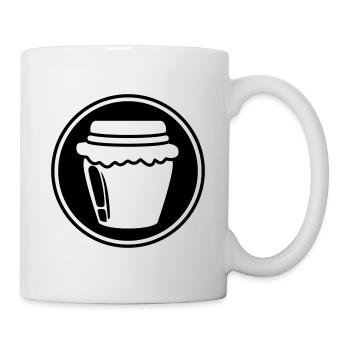 Honey symbol beekeeper - Mug - white - Right