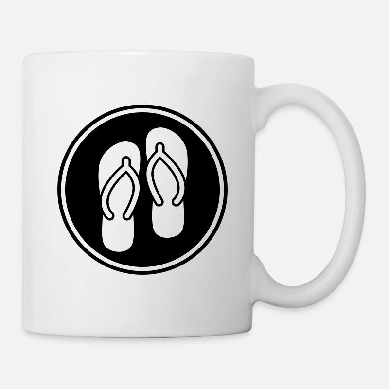 Icône de tongs - Mug blanc - blanc