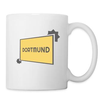 Dortmund Ortsschild - modern grey - Tasse - Weiß - Rechts