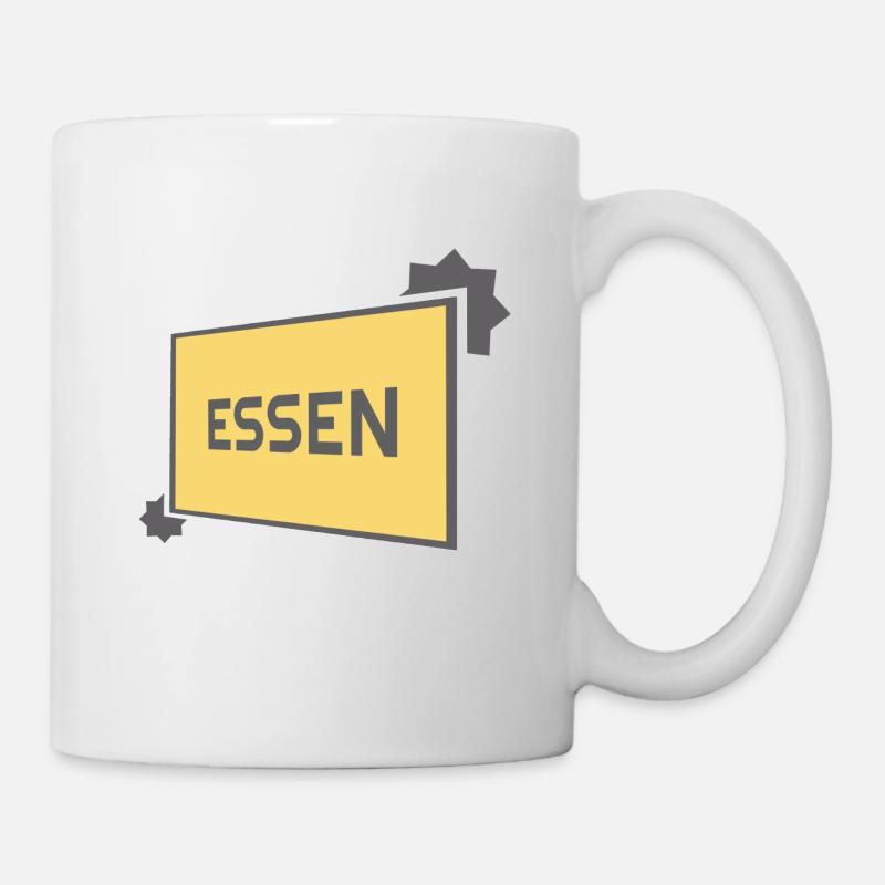 Essen Ortsschild - modern grey - Tasse - Weiß