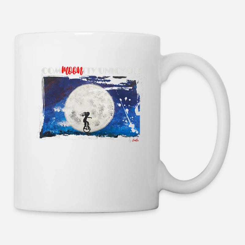 Community unicycle Moon - Mug blanc - blanc
