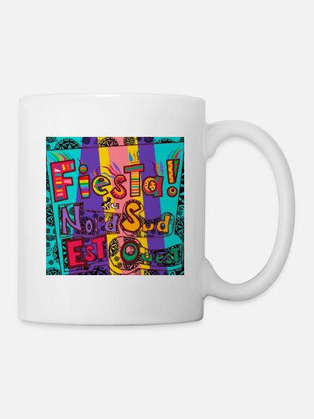 fiesta du sud est nord ouest - Mug blanc - blanc