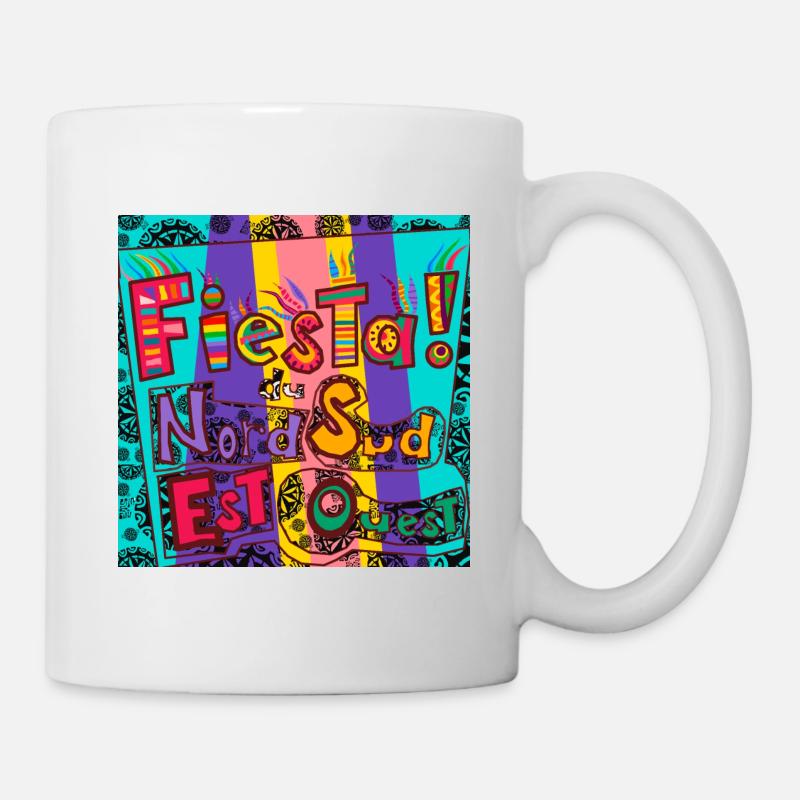 fiesta du sud est nord ouest - Mug blanc - blanc