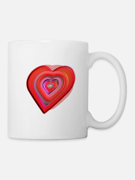 Das Herz der rast - Tasse - Weiß