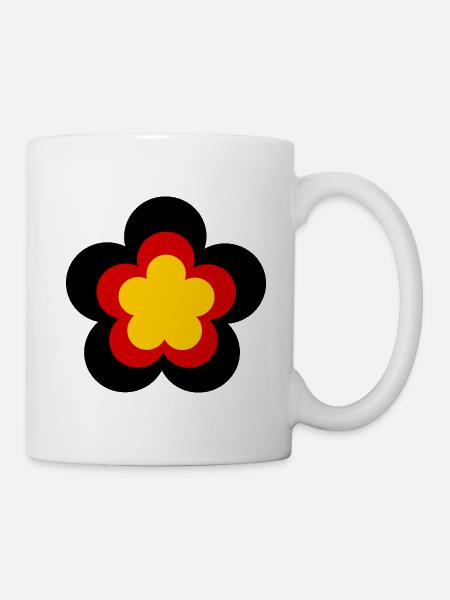 Deutschland Farben Blume Blüte - Tasse - Weiß