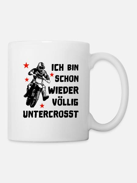 völlig untercrosst - Tasse - Weiß