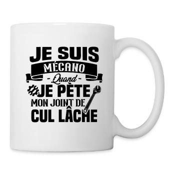 Je suis mécano humour cadeau mécanicien - Mug blanc - blanc - Droite