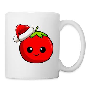 Tomate Weihnachten Comic Xmas - Tasse - Weiß - Rechts