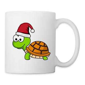 Tortue Bande Dessinée Noël - Mug blanc - blanc - Droite