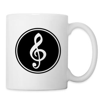Musiknoten Musiker - Tasse - Weiß - Rechts