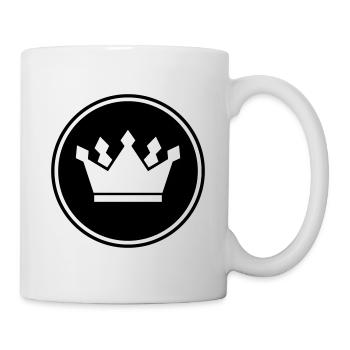 Krone Symbol icon - Tasse - Weiß - Rechts