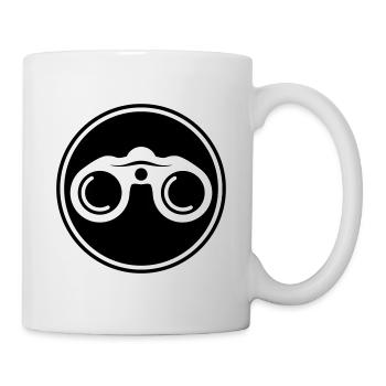 Icône des jumelles - Mug blanc - blanc - Droite
