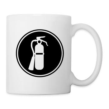 Icône extincteur - Mug blanc - blanc - Droite