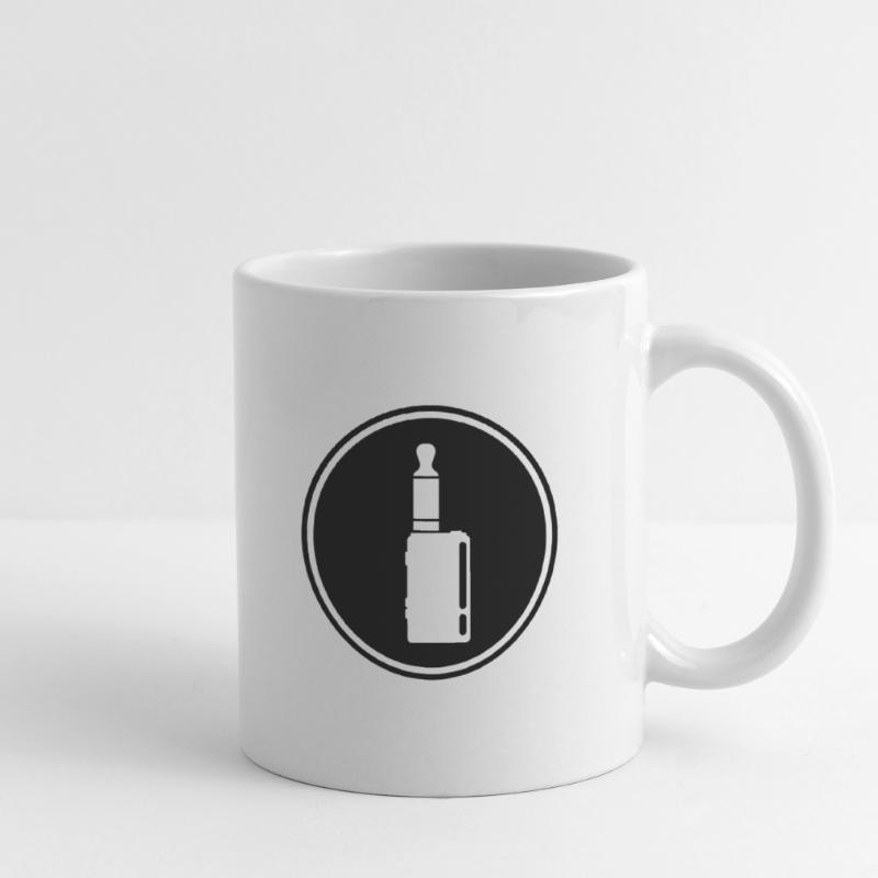 Silhouette de cigarette électronique Mug blanc