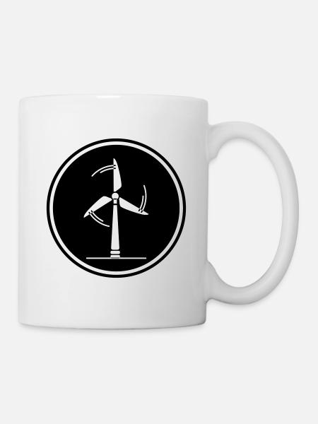 Energie Windrad - Tasse - Weiß