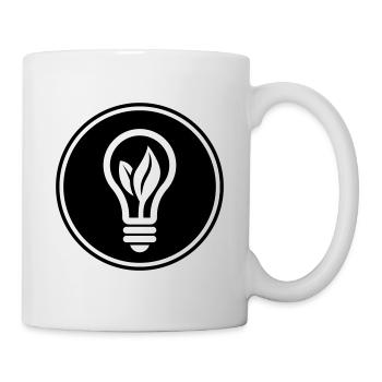 Glühbirne Symbol - Tasse - Weiß - Rechts