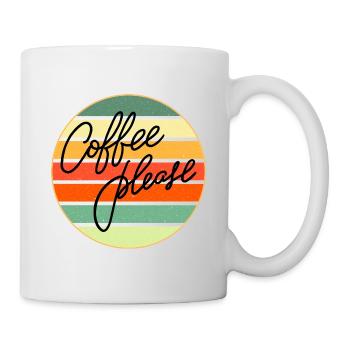 Coffee Please Retro Sunset - Mug - white - Right
