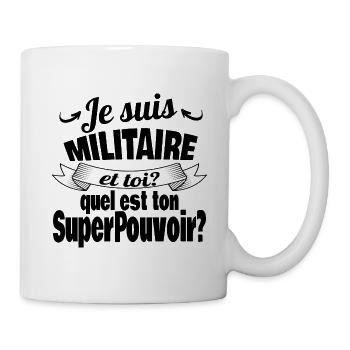 je suis militaire - Mug blanc - blanc - Droite