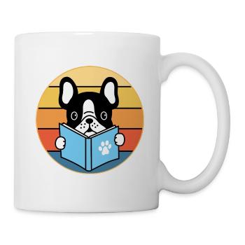 French Bulldog Dog Breed Vintage Retro Sunset - Mug - white - Right