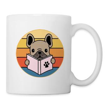 French Bulldog Dog Breed Vintage Retro Sunset - Mug - white - Right