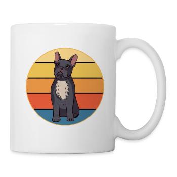 French Bulldog Dog Breed Vintage Retro Sunset - Mug - white - Right