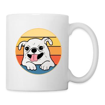 Mignon Chihuahua Dog Breed Vintage Retro Sunset - Mug blanc - blanc - Droite