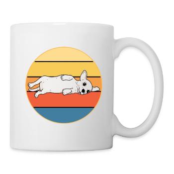 Mignon Chihuahua Dog Breed Vintage Retro Sunset - Mug blanc - blanc - Droite