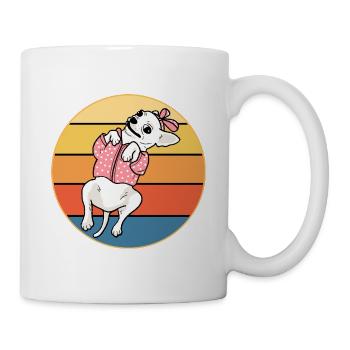 Mignon Chihuahua Dog Breed Vintage Retro Sunset - Mug blanc - blanc - Droite