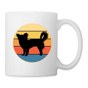 Mignon Chihuahua Dog Breed Vintage Retro Sunset - Mug blanc - blanc - Droite
