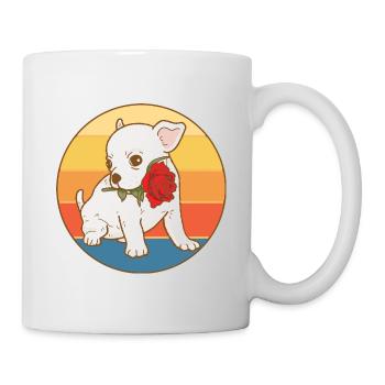 Nette Chihuahua Hunderasse Vintage Retro Sonnenuntergang - Tasse - Weiß - Rechts