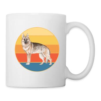 German Shepherd Dog Breed Vintage Retro Sunset - Mug - white - Right