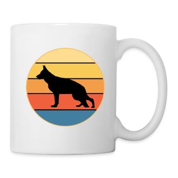German Shepherd Dog Breed Vintage Retro Sunset - Mug - white - Right