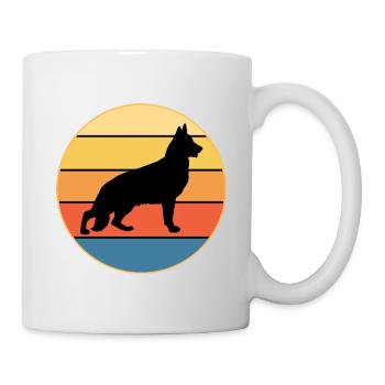 German Shepherd Dog Breed Vintage Retro Sunset - Mug - white - Right
