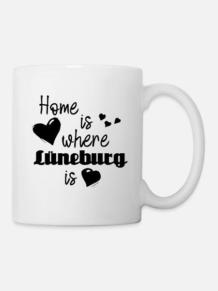 Zuhause in Lüneburg - Home is where Lüneburg is - Tasse - Weiß