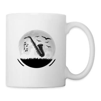Saxophon Saxophonist "Jazz-Romantik" Saxophonmusik - Tasse - Weiß - Rechts