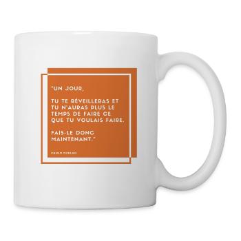 Citation inspirante / motivante - Paulo Coelho - Mug blanc - blanc - Droite